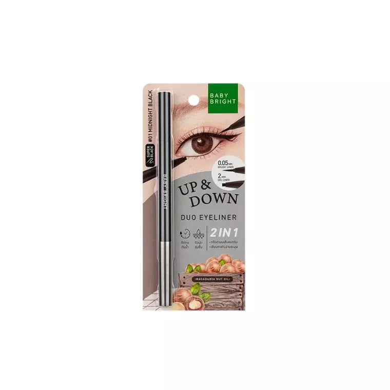 Baby Bright Up And Down Duo Eyeliner 2 in 1 01 Midnight Black