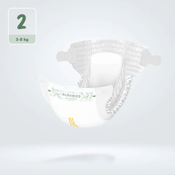 Bloomies Bamboo Baby Diapers - Size 2 (3-8kg)