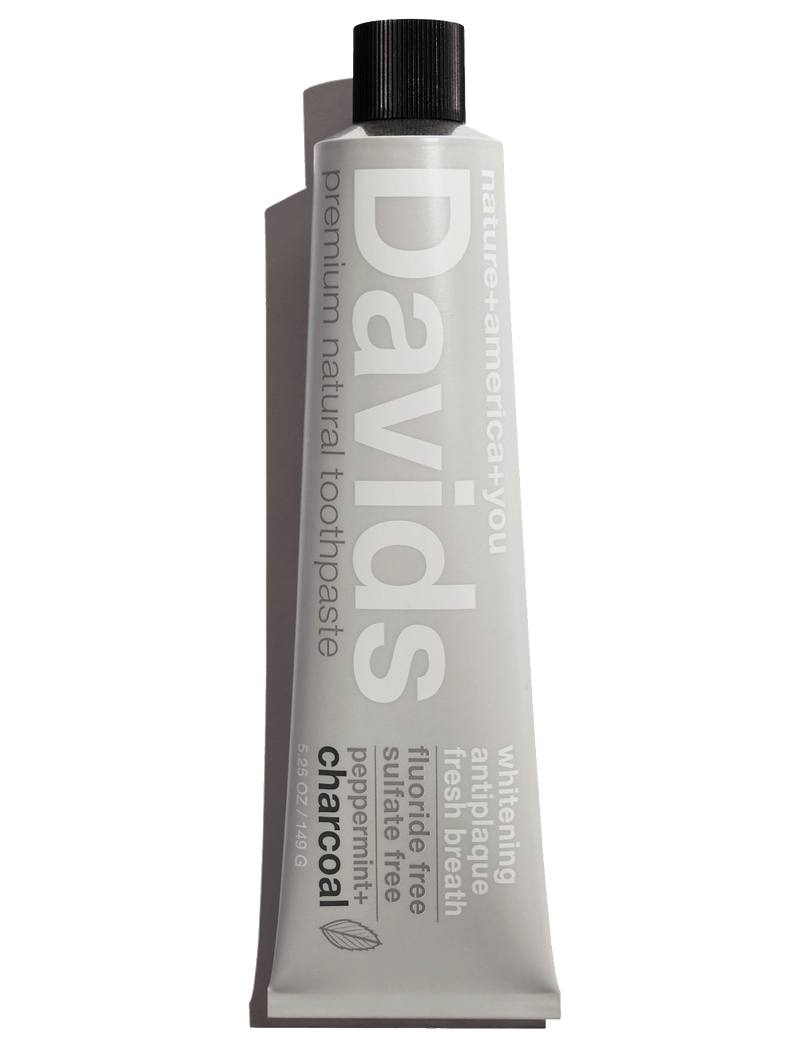 Davids Premium Toothpaste Whitening Antiplaque fresh breath / Natural Mint Charcoal 50g.