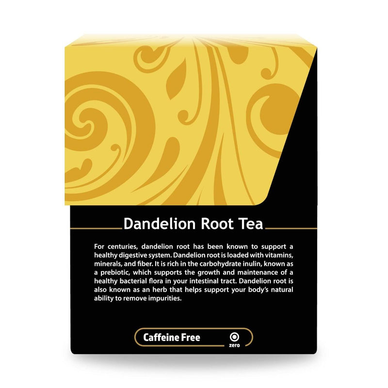 Buddha Teas Dandelion Root Tea Ancient Flavorful Healing Tonic for Optimum Welness 18 Tea Bags
