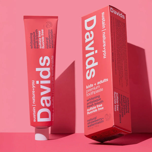 Davids Premium Toothpaste Whitening Antiplaque / Natural Strawberry + Watermelon 149G