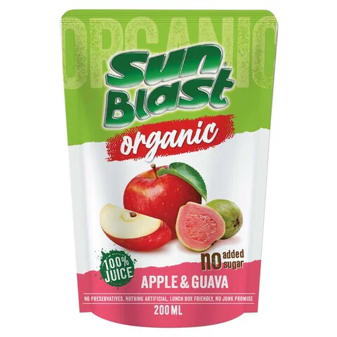Sun Blast Organic Apple and Guava 200ML