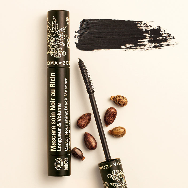 AROMA ZONE NOURISHING BLACK MASCARA WITH ORGANIC CASTOR 10ML