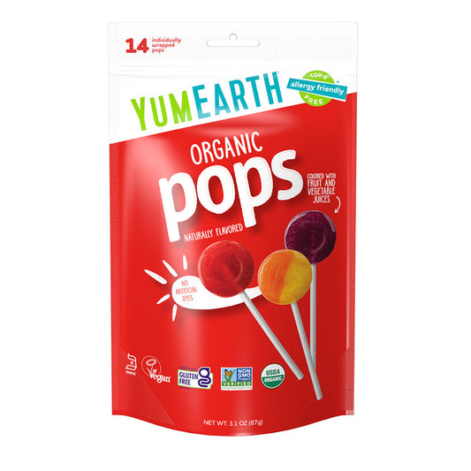Yumearth Organic Pops No Artificial Dyes - Mixed Flavours 14 pops 87g