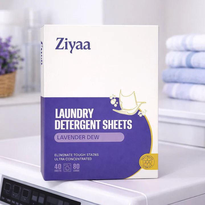 Ziyaa Laundry Detergent Sheets (Lavander Dew) - 40pcs 80 Washes
