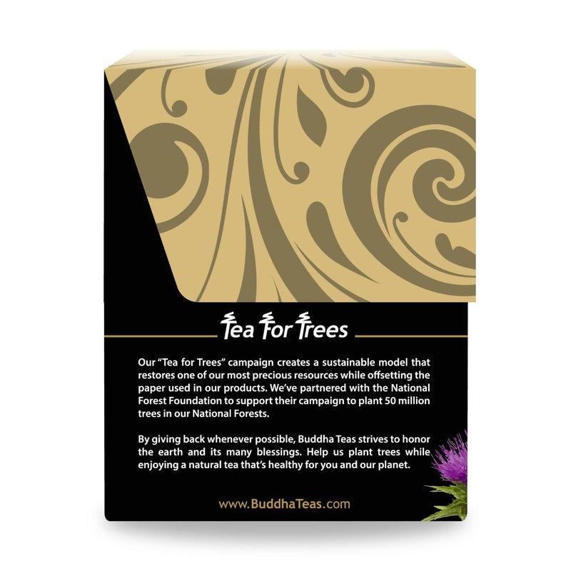 Buddha Teas Milk Thistle Tea Herbal Tonic to Detox and Restore 18 Tea Bags