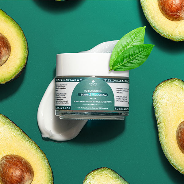 Nature Spell 1% Bakuchiol Soufflé' Face Cream Plant Based Vegan Retinol Alternative 100ML