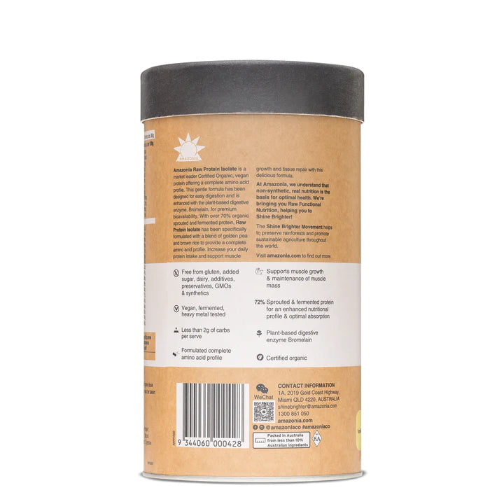 AMAZONIA Raw Protein Isolate Vanilla 1KG