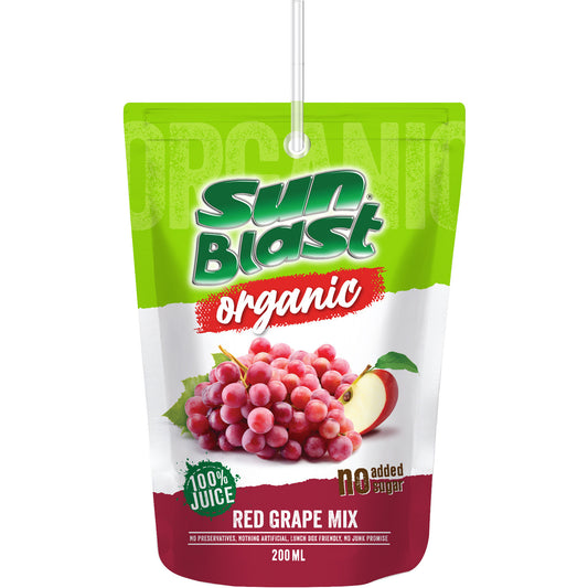 Sun Blast Organic Red Grape Mix 200ml
