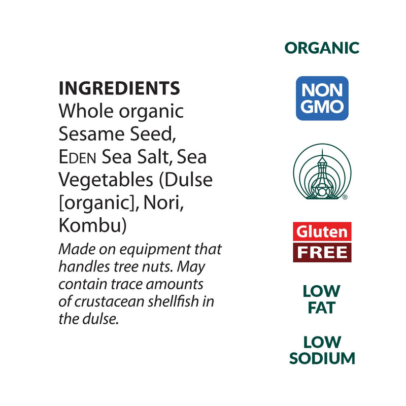 Eden Foods Organic Seaweed Gomasio (Sesame Salt) 100G