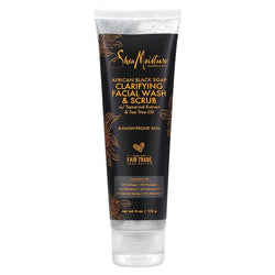 Shea Moisture African Black Soap Problem Facial Wash And Scrub, 113 G