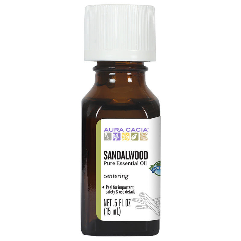 Aura Cacia Sandalwood Pure Essential Oils 0.5 fl oz (15 ML)