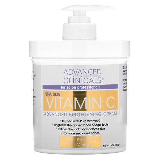 Advanced Clinicals Vitamin C, Advanced Brightening Cream 454g