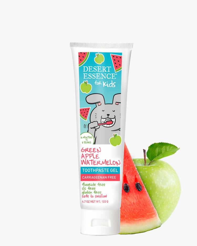 DESERT ESSENCE GREEN APPLE WATERMELON KIDS TOOTHPASTE GEL 133G
