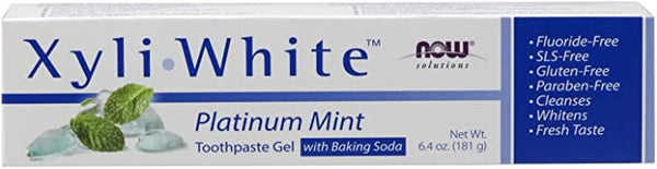 NOW Solutions Xyliwhite Platinum Mint Toothpaste Gel with Baking Soda 181G