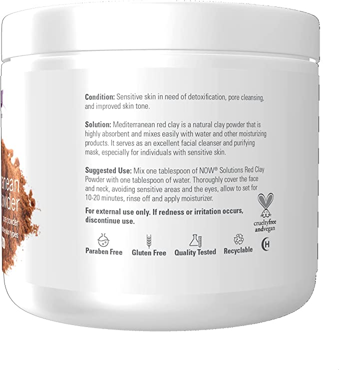 Now Solutions Moroccan Red Clay Powder 170G