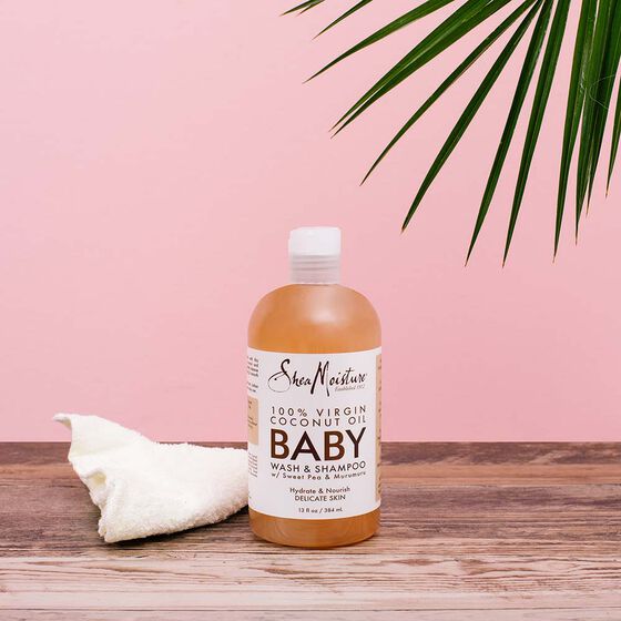 Shea Moisture 100% Virgin Coconut Oil Baby Wash & Shampoo 384 ML