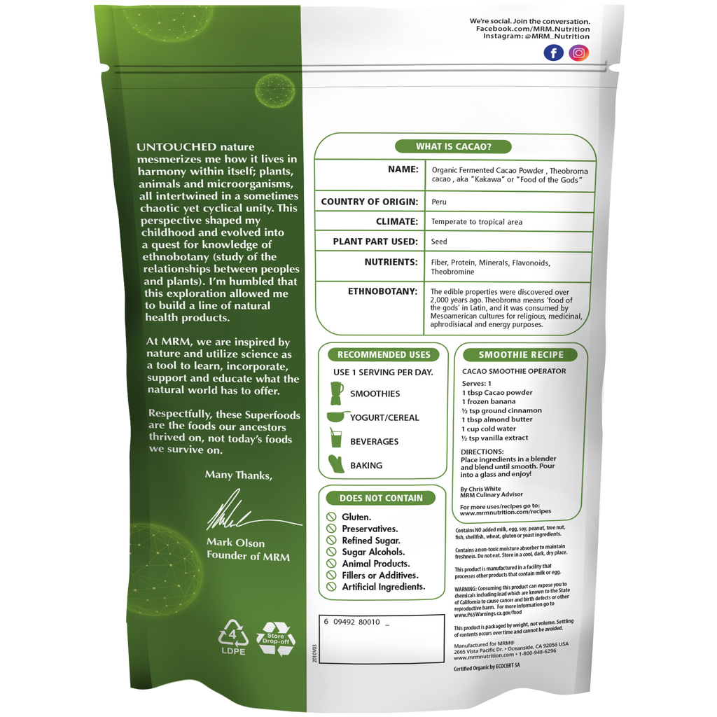 Superfoods Organic Fermented Cacao Powder 240G