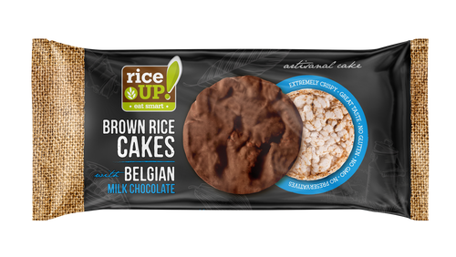 Rice up Brown Rice Cakes with Milk Chocolate 90G