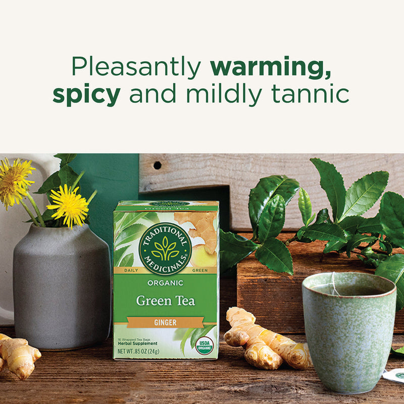 Traditional Medicinals Organic Green Tea Ginger 24G