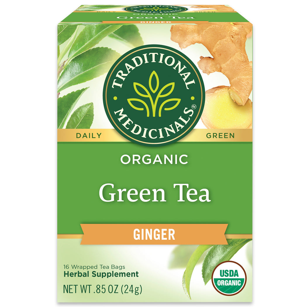 Traditional Medicinals Organic Green Tea Ginger 24G